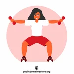 Woman exercising in the gym
