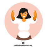 Woman giving thumbs up