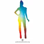 Vrouwelijke persoon kleur silhouet