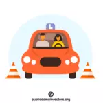 Žena složí řidičský test