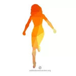 一个女性跑步者的剪影