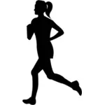 Nainen juoksee kuvaa
