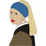 Meisje met een Pearl Earring vector graphics
