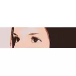 Girl's eyes vector image