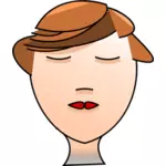Векторная иллюстрация голова женщины от Комикс Арт деко