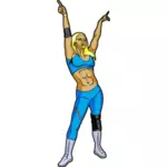 Vector images clipart de Dame lutteur professionnel