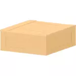 Pastel gekleurde houten kist vector afbeelding