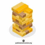 Wooden tower toy