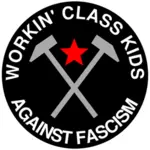 Working class kids against racism vector image