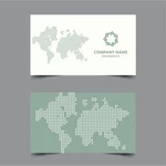 موضوع بطاقة الأعمال في خريطة العالم