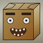 Paper box with crooked smile