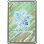 Vektor-ClipArts von gefrorenen Kristall Weihnachtskarte