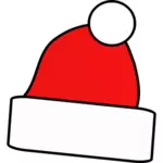 Grafica vectoriala de o pălărie de Crăciun şi simplu,