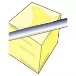 Penna och anteckningsblock vektorbild