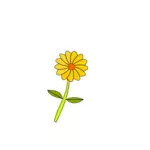 Vector graphics of funny color flower
