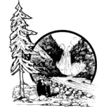 イエローストーン国立公園の広告ベクトル画像