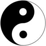 Yin und Yang-Vektor-symbol