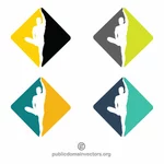 Design de logotipo da classe yoga