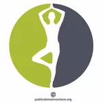 קונספט הלוגו של שיעורי יוגה
