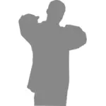 Illustrazione vettoriale silhouette del rapper