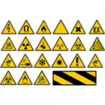 危险警告标志选择矢量图形