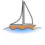 Dessin vectoriel de bateau simple