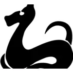 Vector silhouette image of dog