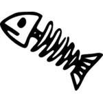 魚の骨格ベクトル クリップ アート