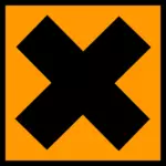 Irritant product warning sign vector illustration