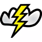 Thunder weather vector icon