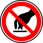Do not touch warning sign vector drawing