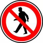 Vector drawing of traffic sign in circle
