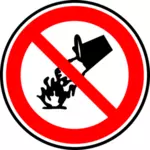 Do not use liquid on fire sign vector image