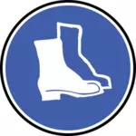 Boot protection sign vector image