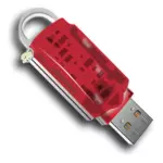 Keyring USB stick vector image