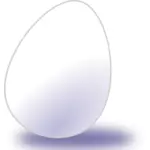 Vektorikuva valkoisesta munasta varjolla