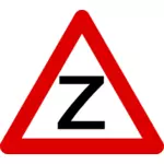 Rysunek znak drogowy w trójkąt wektor