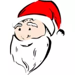 크리스마스 산타 미소의 만화 벡터 그래픽