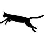 Arte de vetor de gato pulando