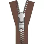 Vektor-Illustration von halb un zip Reißverschluss