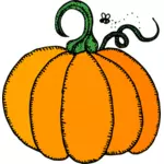 オレンジ色のかぼちゃベクトル描画