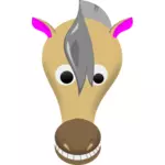 Sarjakuva hevosen kasvot vektori kuva