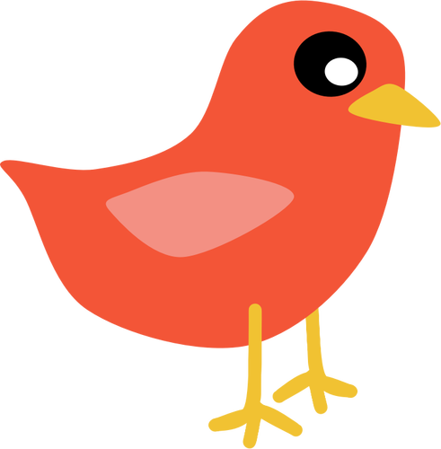 Red cardinal bird vector clip art