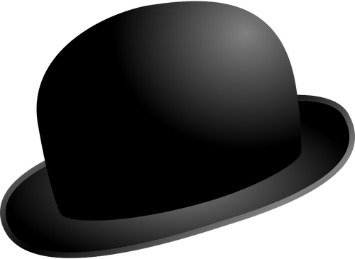 Chaplin bowler hat vector drawing